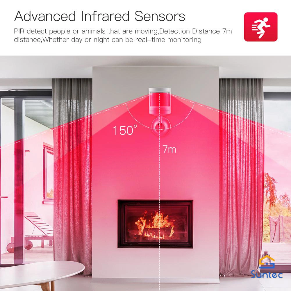 Zigbee Smart PIR Infrared Motion Sensor Wireless Remote for Home Security