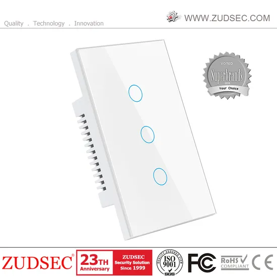 Us/EU/UK/Vn Wall Touch 1/2/3 Gang Glass Panel Smart WiFi Light Switch