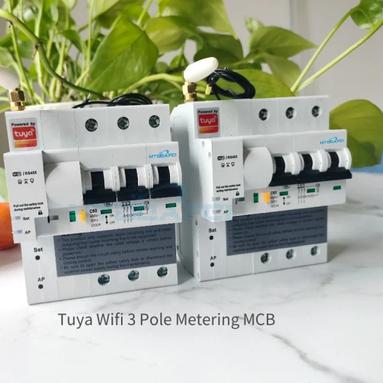Google 3p4p Tuya WiFi Smart Circuit Breaker Energy Monitoring and Meter Home Function for Alexa Mini OEM Electric Breaker Rsl485