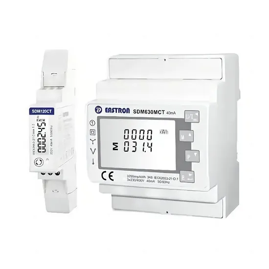 Three 3 Phase Growatt Smart Electricity Meter Digital LCD Display Household Smart Energy Meter 
